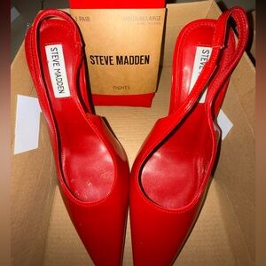 Steve Madden Red Slingback Women's Shoes Size 8